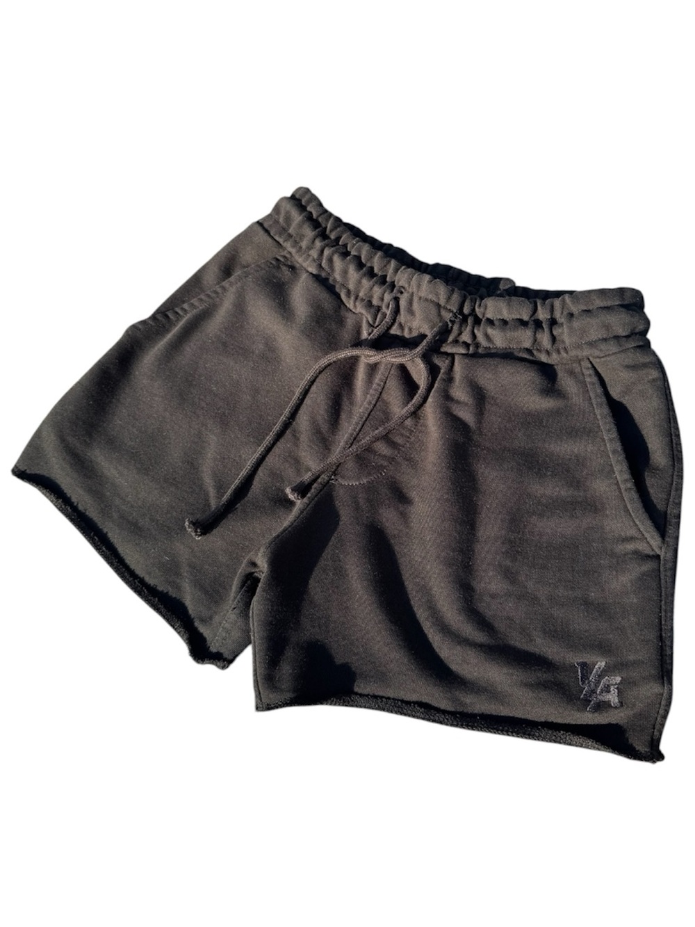 YoungLA - Women's Black Drawstring Athletic Shorts Medium